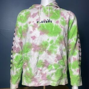 Playboy By PacSun Multicolor Tie Dye Sweatshirt Hoodie Size Small
